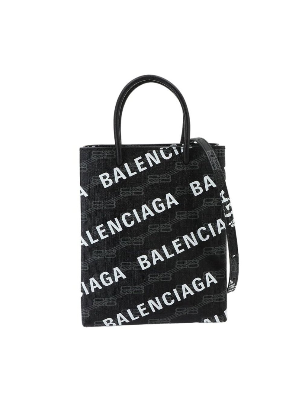 Balenciaga BB Monogram Large Shopping Bag 2-Way Bag Leather